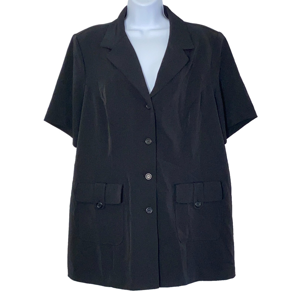 Allison Woods Jacket Womens Size 18W Black New Vintage